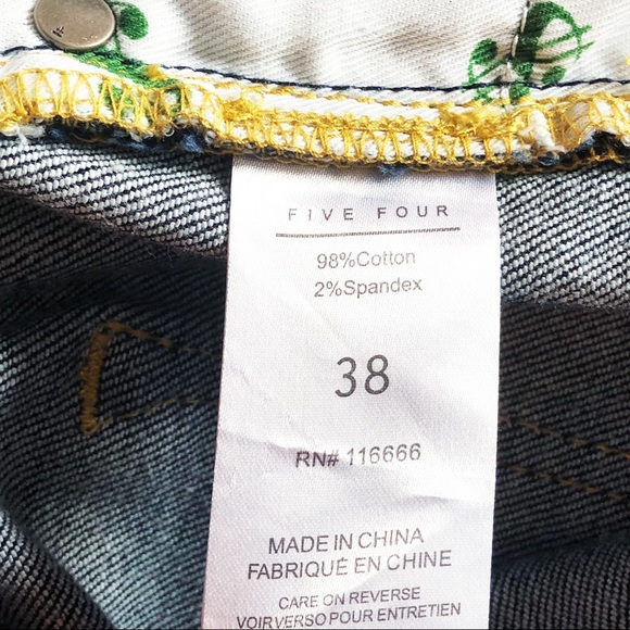 Five Four Dark Wash Blue Denim Relaxed Straight Jeans 38 - Picture 10 of 16